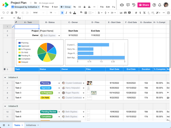 Project plan template project management templates