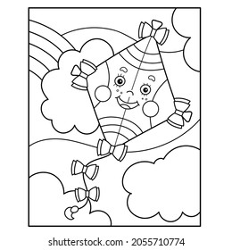 Coloring page outline cartoon cheerful fly stock vector royalty free