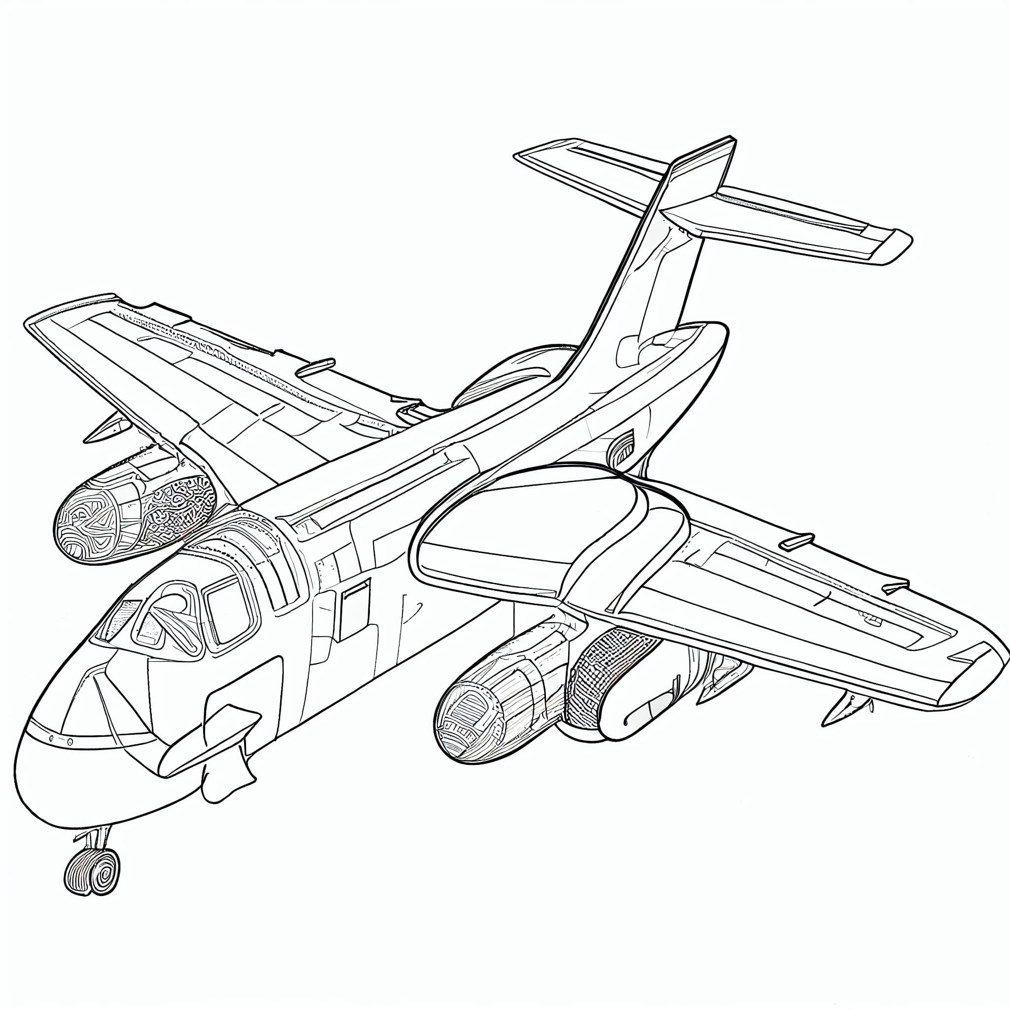 Airplane coloring pages free printable images