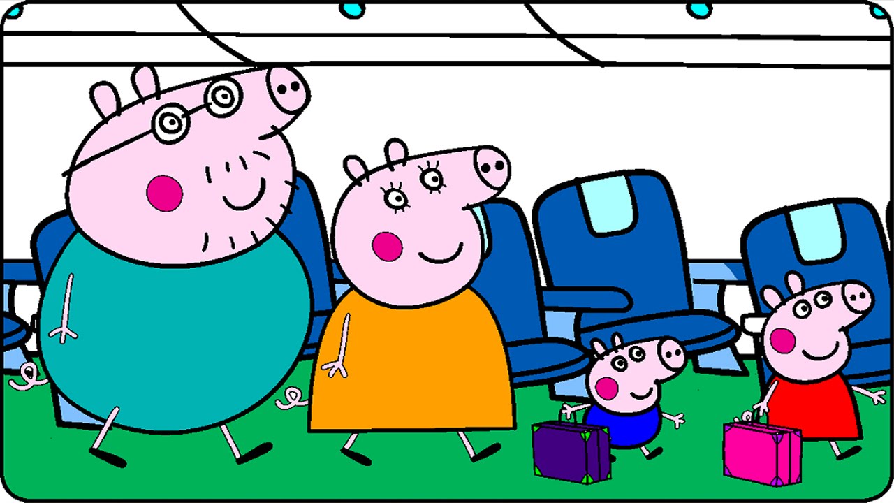 Peppa pig coloring pages for kids