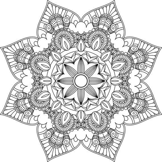 Mandala coloring pages adult coloring sheet printable coloring page grown up coloring printable art color anti