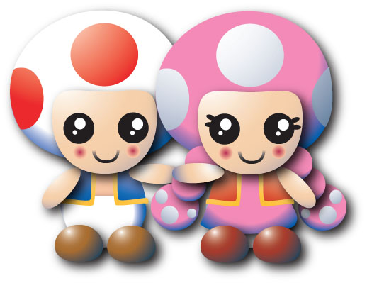 Toadette and toad by chillaxinjackson on