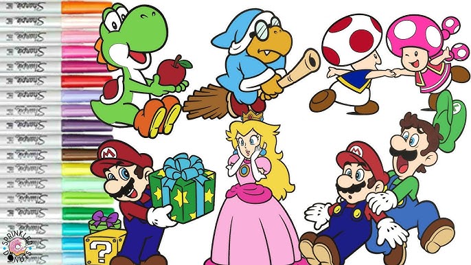 How to color toad and toadette