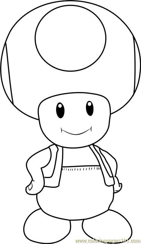 Toad coloring page for kids