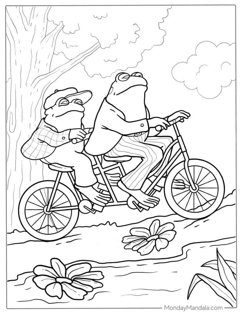 Frog coloring pages free pdf printables