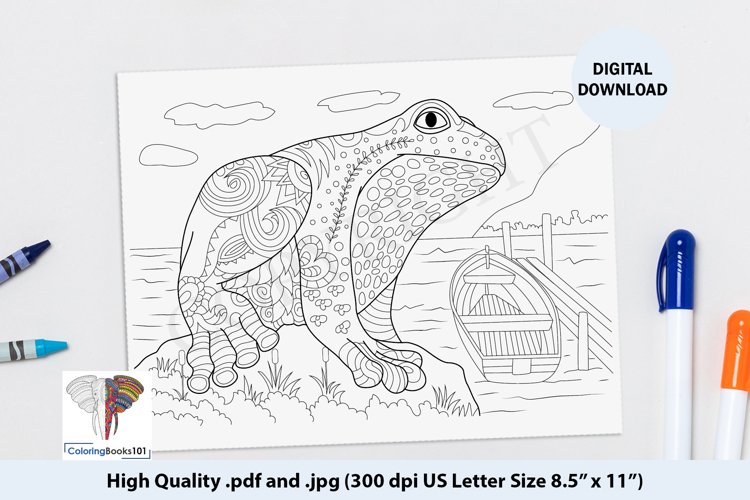 Toad coloring pages design bundles