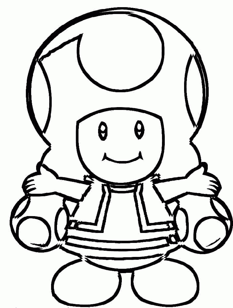 Toad mario coloring pages