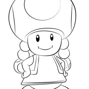 Toad mario coloring pages printable for free download