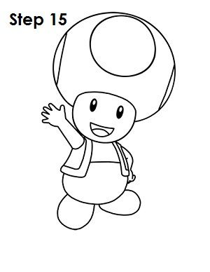 How to draw toad nintendo easy drawings loring pages toad