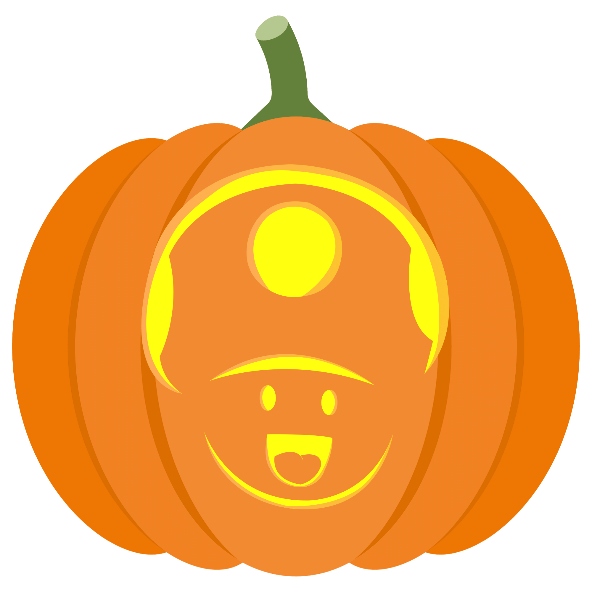Toad from mario pumpkin stencil free printable papercraft templates