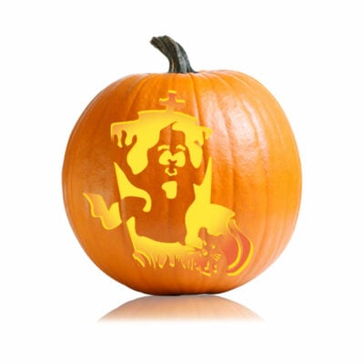 Toad pumpkin carving stencil