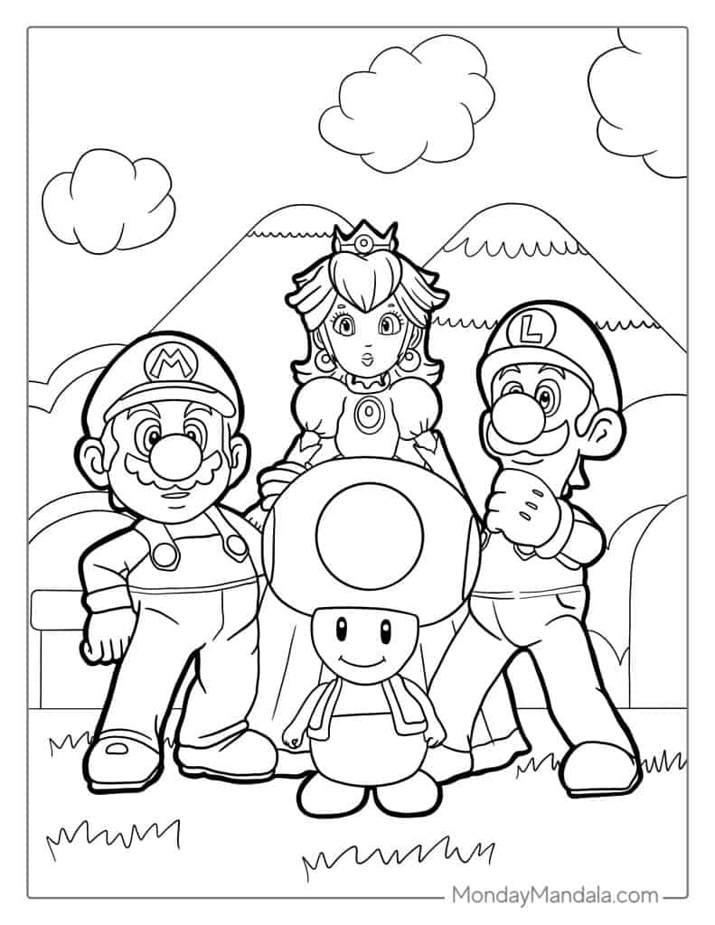 Toad coloring pages free pdf printables