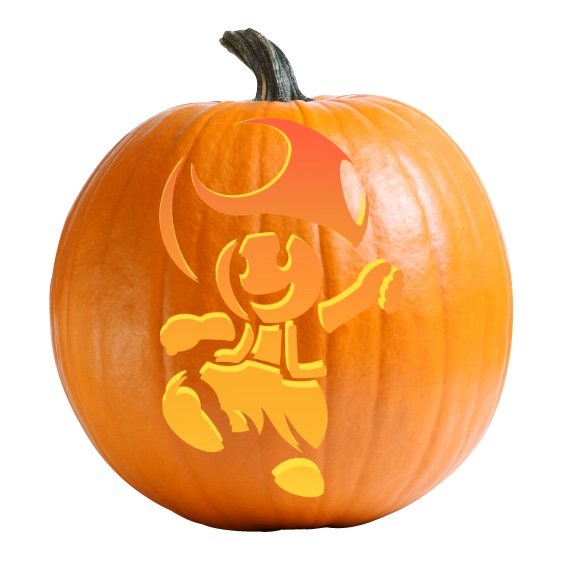 Toad pumpkin carving stencil