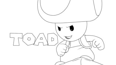Toad free coloring pages to print for fans