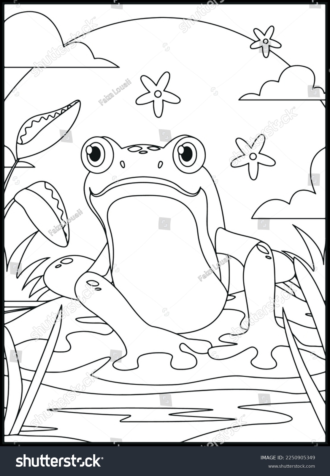 Frog outline stock photos