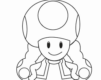 Mario friends coloring book instant download