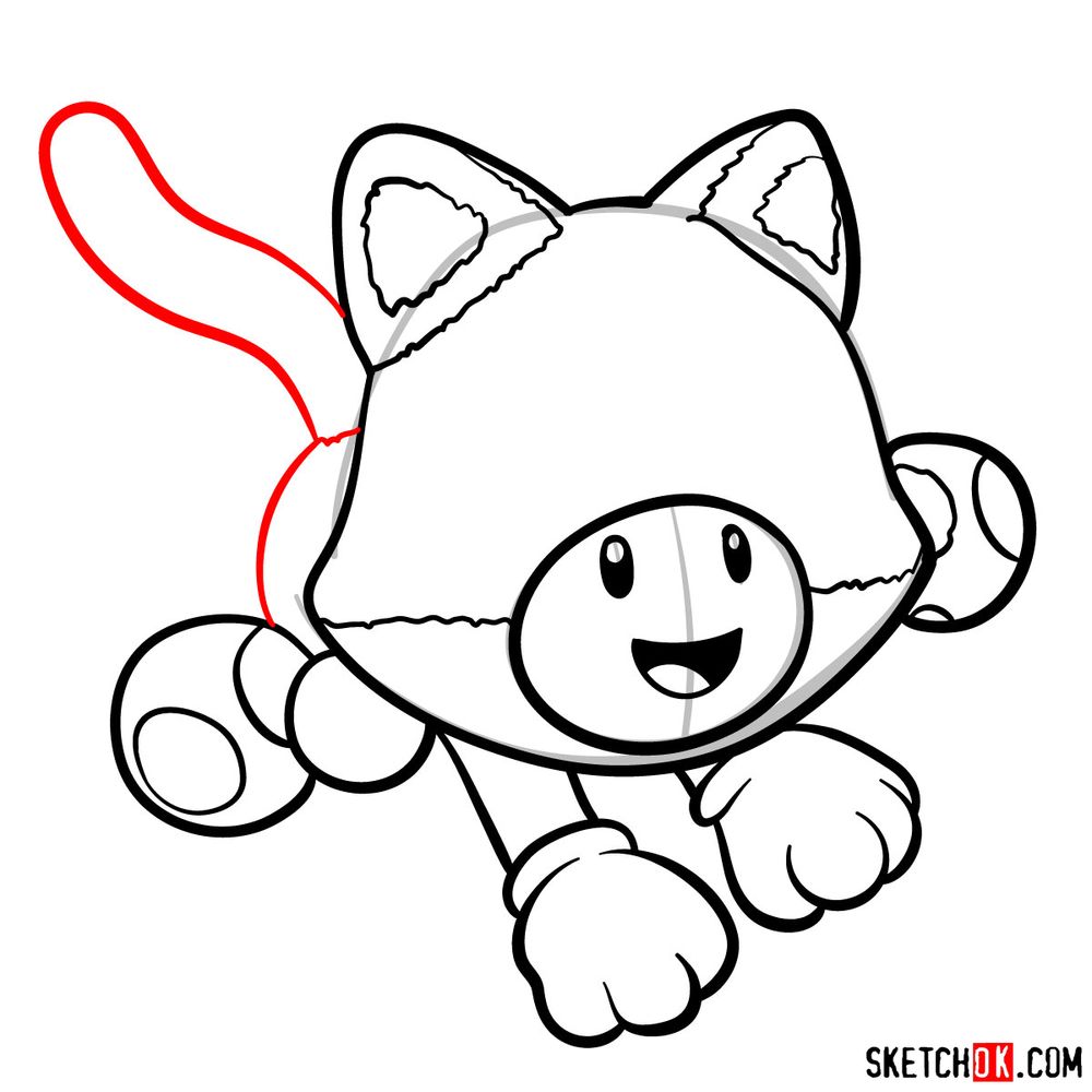 How to draw cat toadette