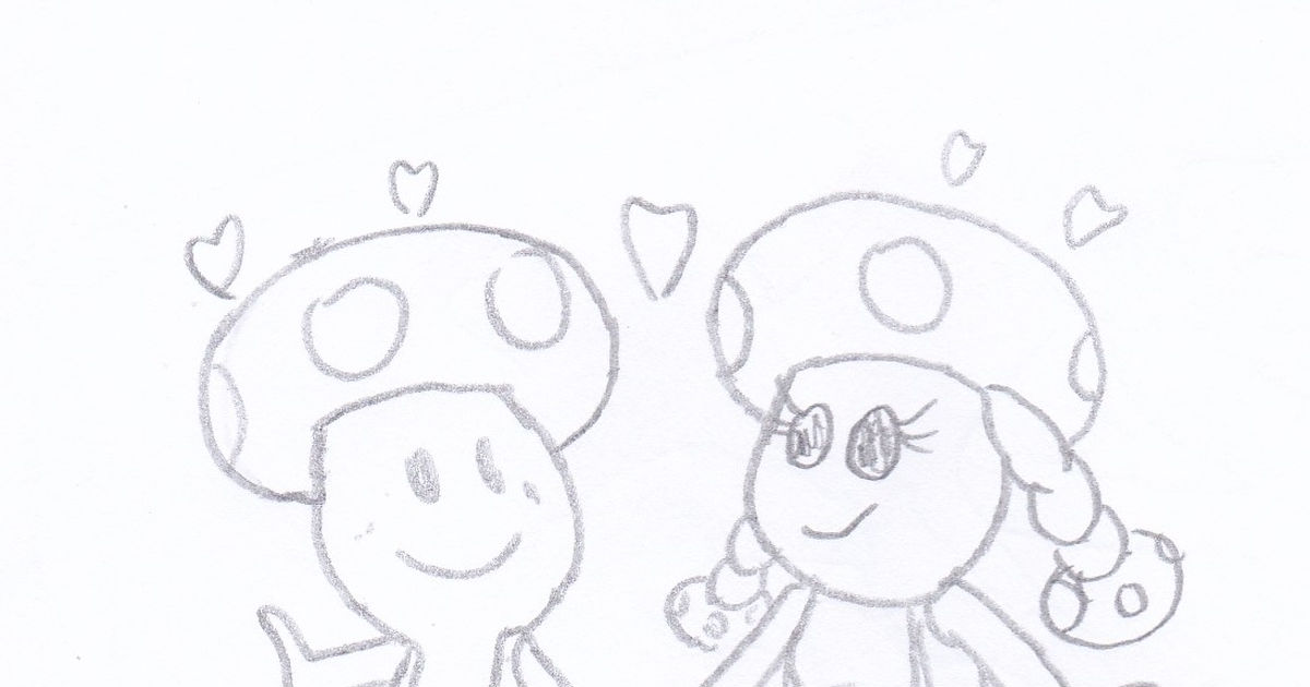 Nintendo couple supermariobros toad and toadette