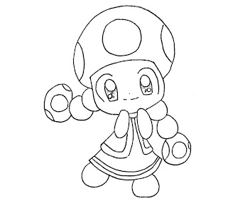 Toadette coloring page