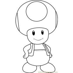 Toadette coloring page for kids