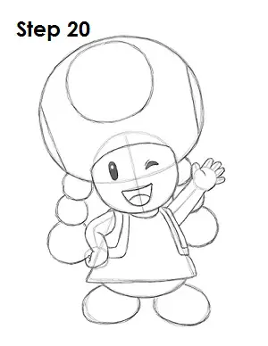 How to draw toadette