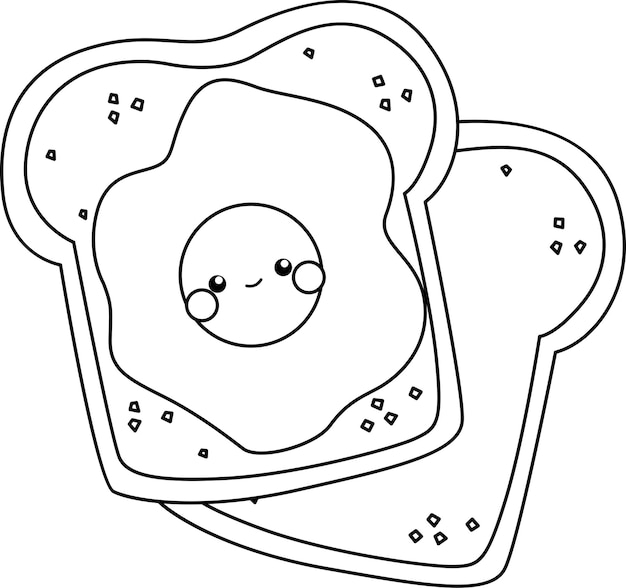Premium vector a vector of toast and egg
