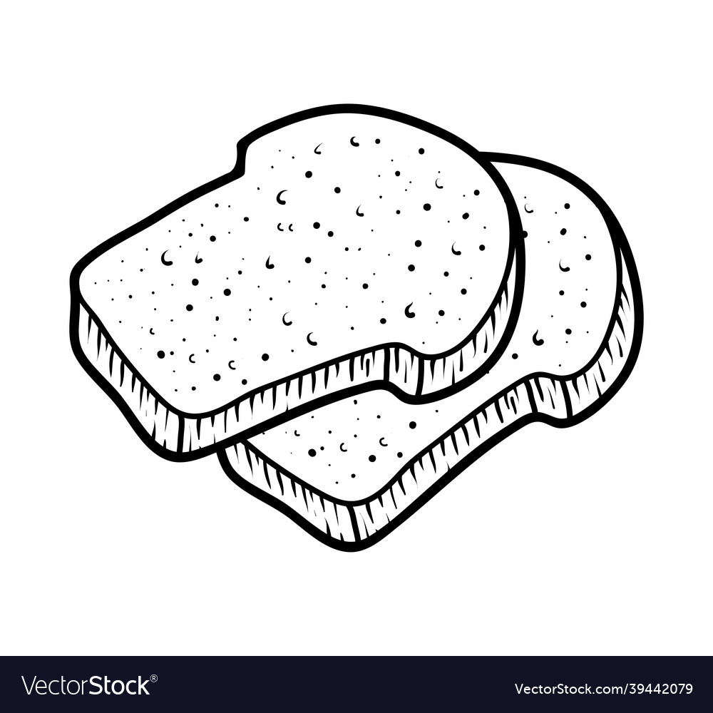 Coloring book toast breads royalty free vector image