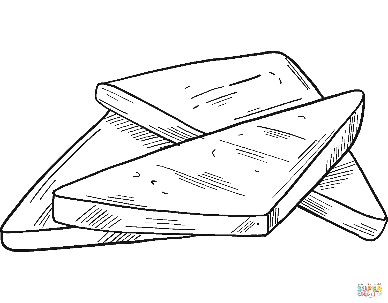 Breakfast toast coloring page free printable coloring pages