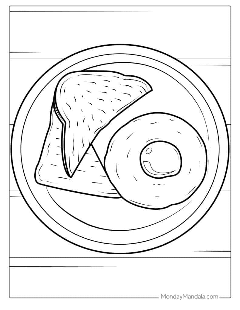 Food coloring pages free pdf printables