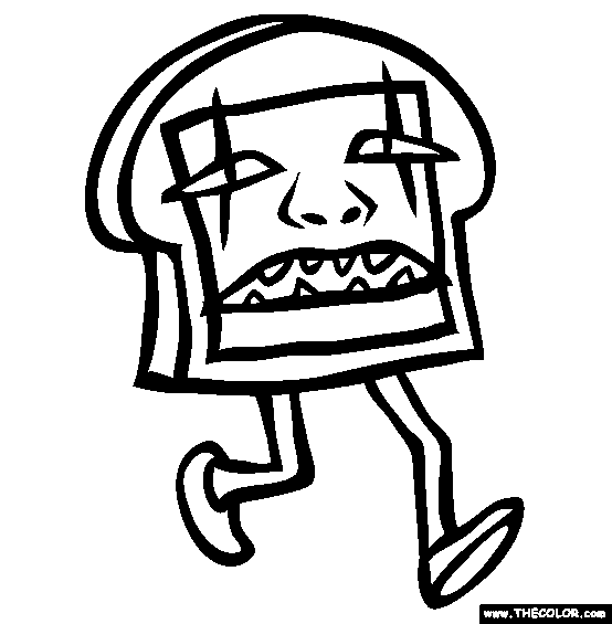 Toast costue coloring page free toast costue online coloring