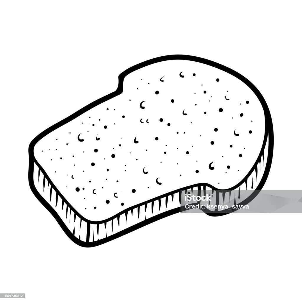 Coloring book toast bread
