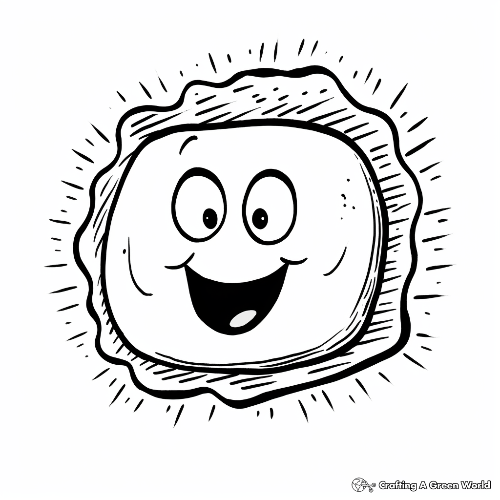 Fried egg coloring pages