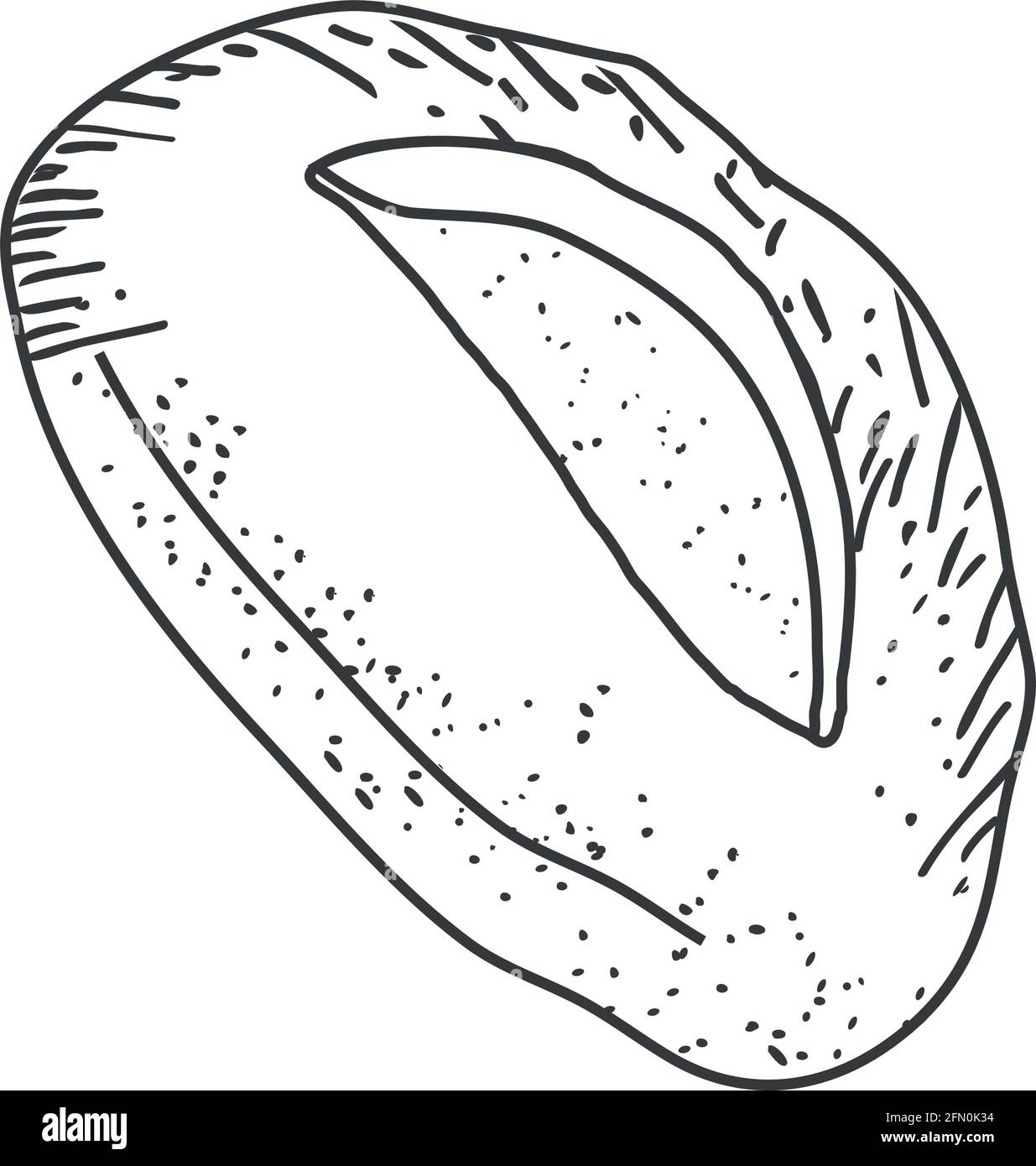 Toast bread sketch stock vector image art