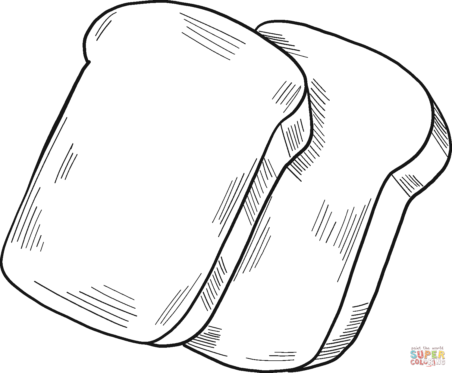 Toasts coloring page free printable coloring pages