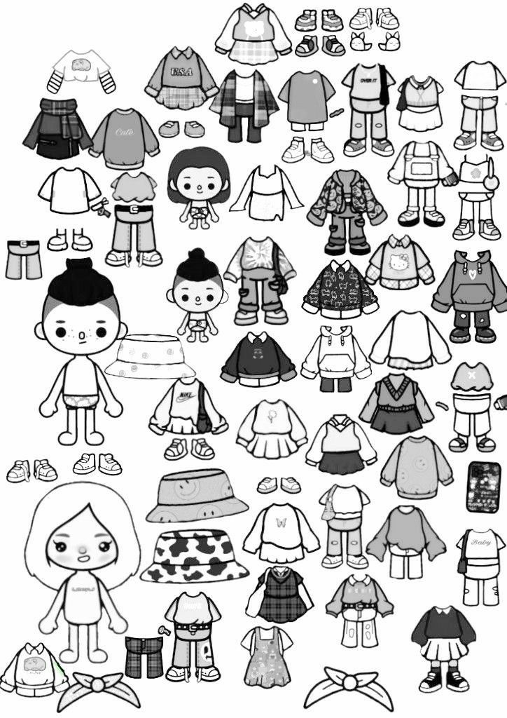 Toca boca ð funny face drawings coloring pages for boys chibi coloring pages