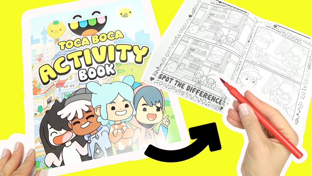 Toca boca world coloring activity book pages with characters puzzles azes gaes inside