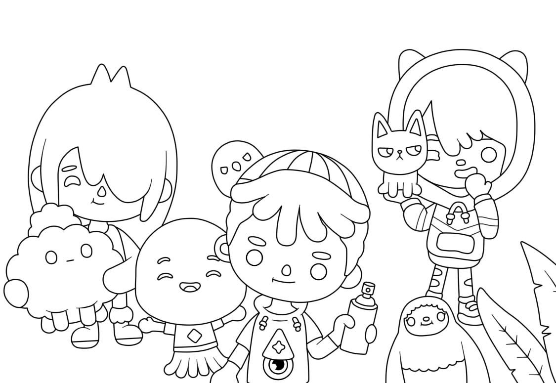 Toca boca coloring pages girl