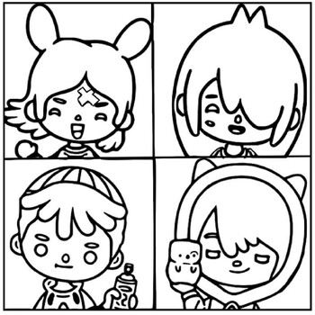 Toca boca coloring pages printable for kids by kalidpages tpt