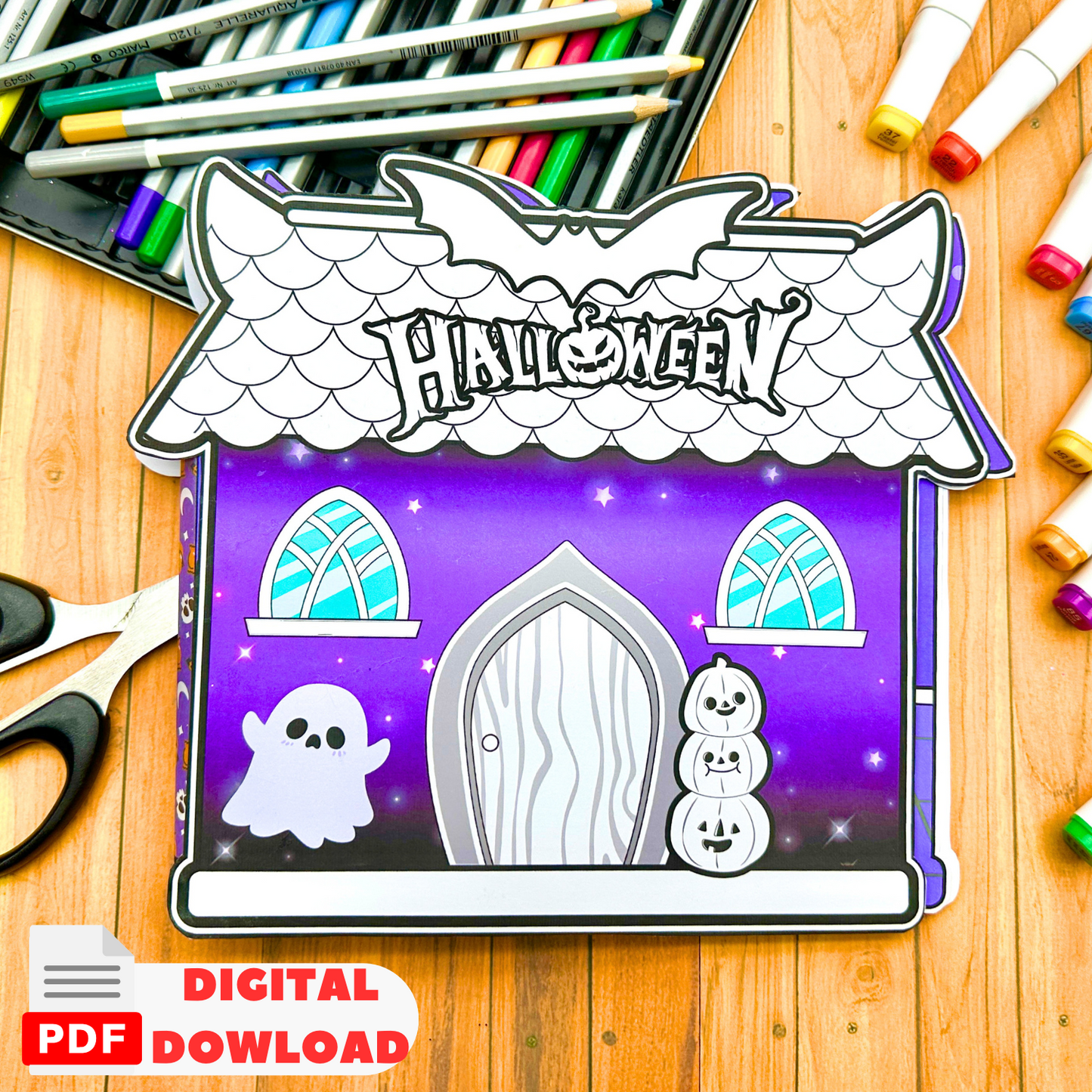 Coloring halloween toca house printable ð printable toca boca witch pa â woa doll craft