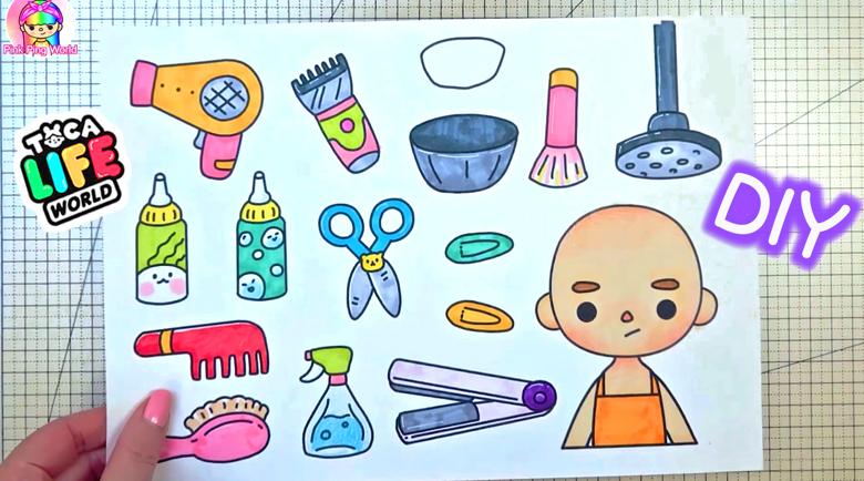 Coloring pages toca boca paper hair salon ì ì ëì diy printables