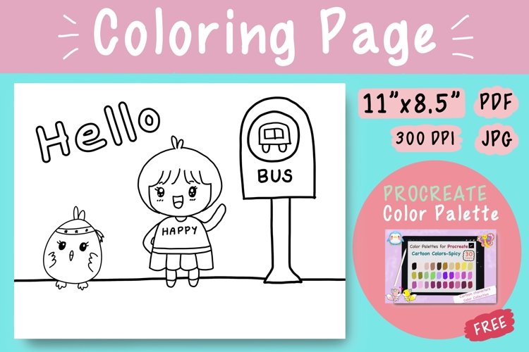 Cute coloring page