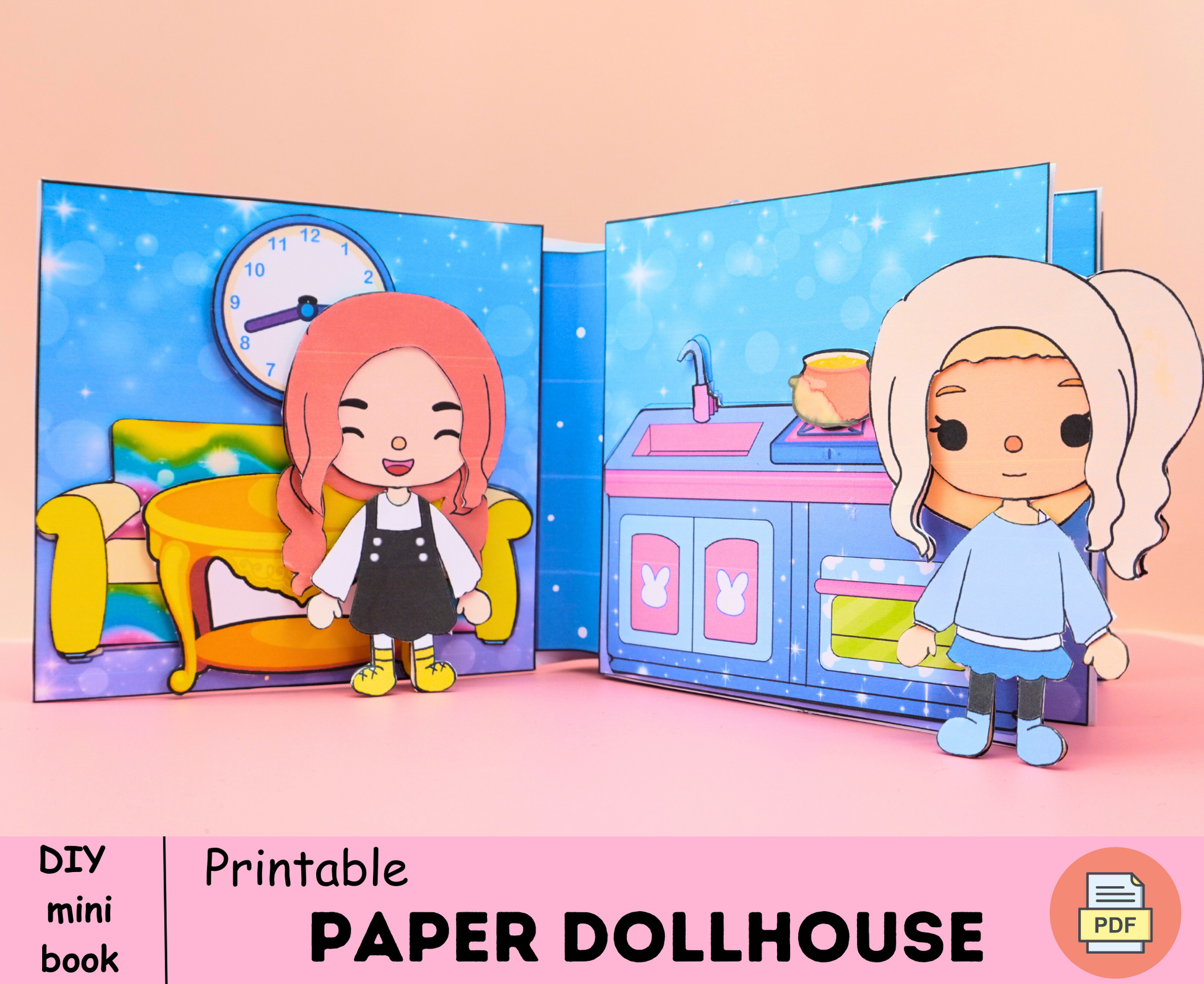 Toca boca dollhouse busy book toddlerðtoca boca paper doll printable â woa doll craft