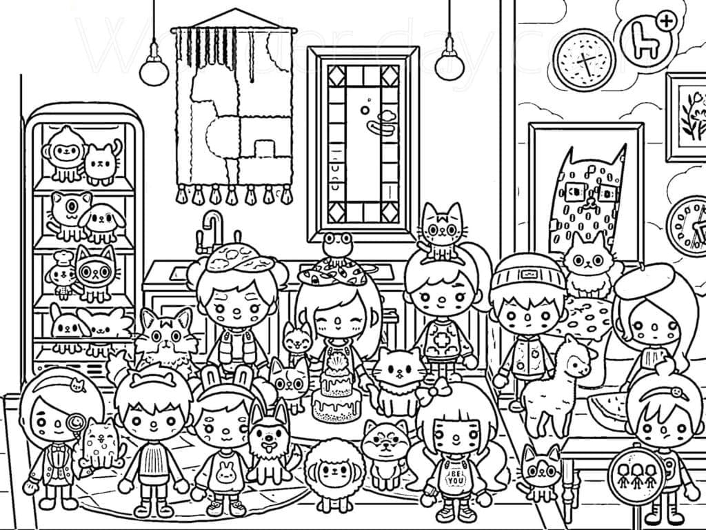 Free toca boca life coloring page