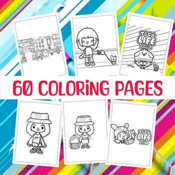 Artistic freedom printable toca boca coloring pages for creative kids