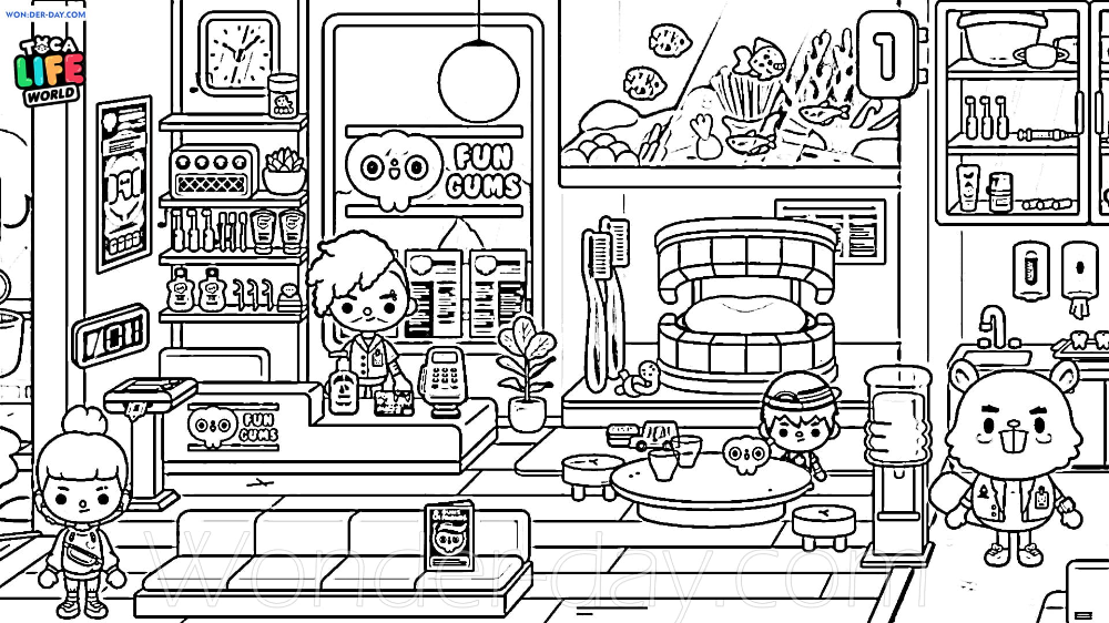 Toca boca life coloring pages â