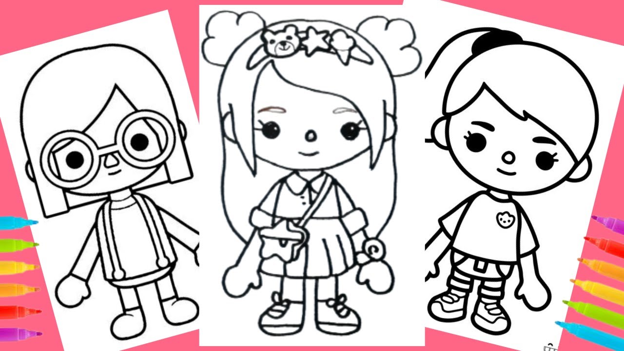 Toca boca drawing and coloring toca boca characters
