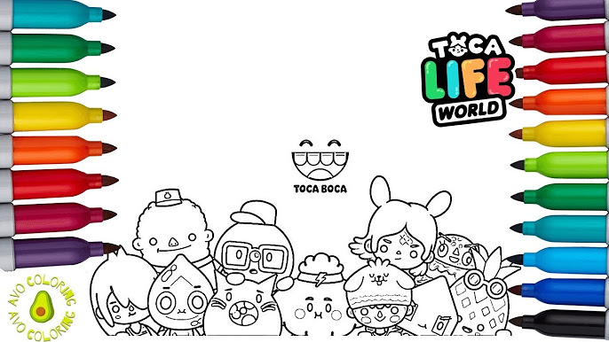 Toca boca coloring book pages avo ðoloring