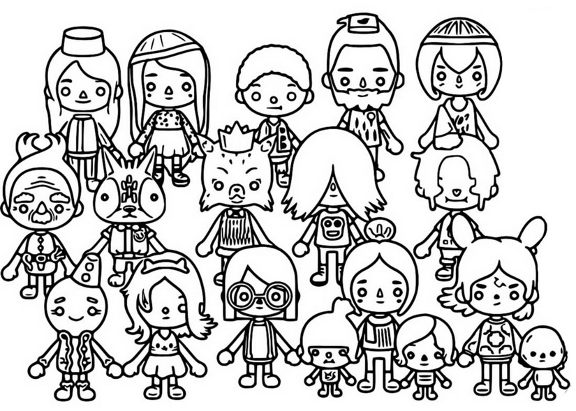 Coloring pages toca life