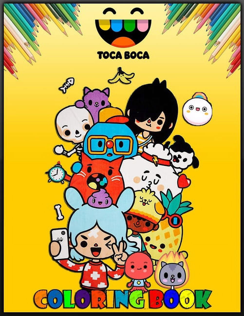Toca boca coloring book an enjoyment coloring book for kids toca life pets coloring book to have fun and relax high quality pages x size paperback