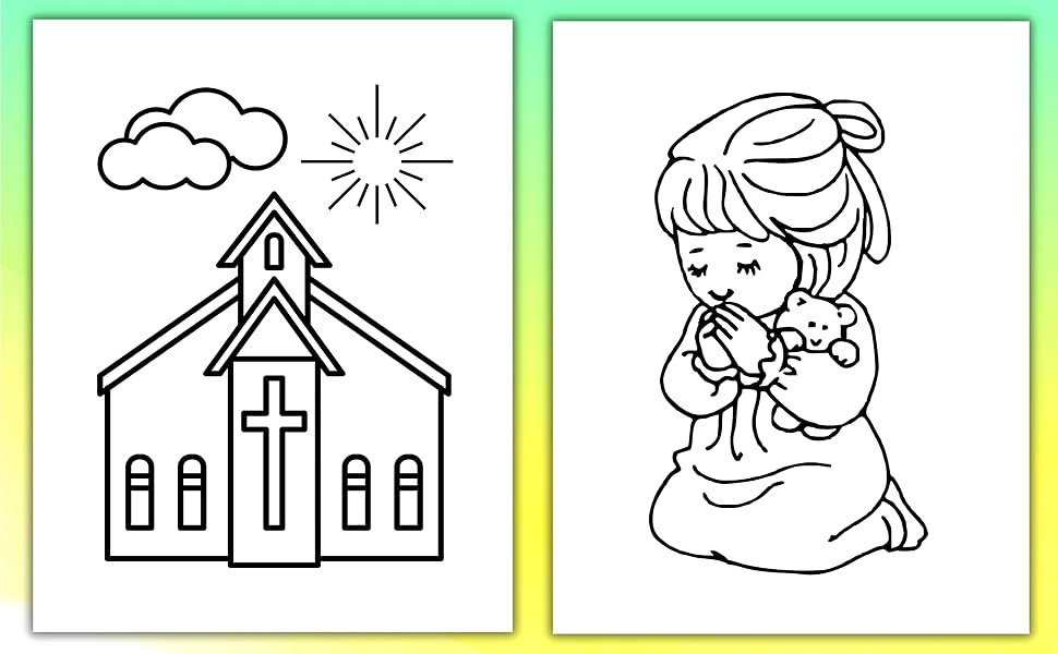 Bible coloring book for little kids christian coloring book for little hands ages